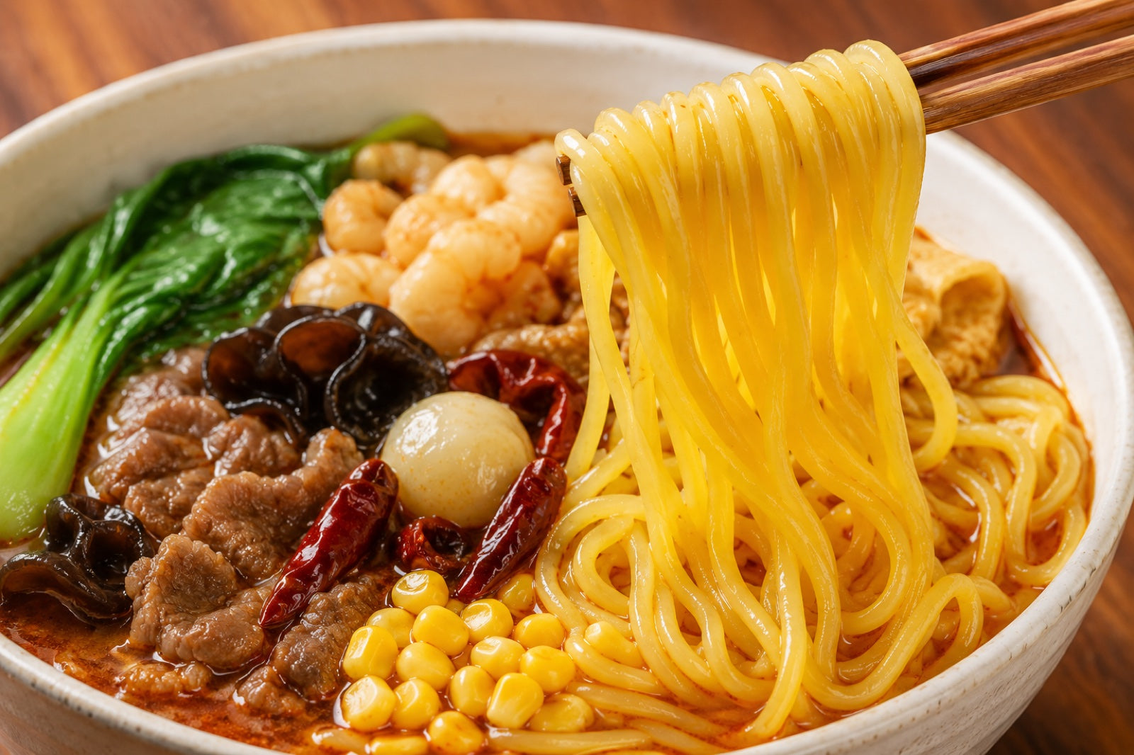 トウモロコシ麺を使った麻辣湯